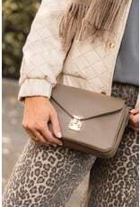 21Jewelz Effen tas met gouden sluiting - Taupe