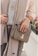 21Jewelz Effen tas met gouden sluiting - Taupe
