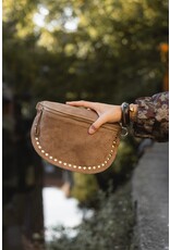 21Jewelz Crossbody tas met gouden studs - suede camel