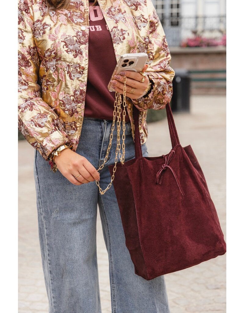 21Jewelz Suede shopper - bordeaux