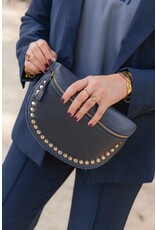 21Jewelz Crossbody tas met gouden studs - donkerblauw