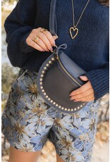 21Jewelz Crossbody tas met gouden studs - donkerblauw