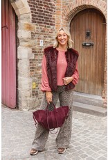 21Jewelz Suede shopper met dubbel hengsel - bordeaux