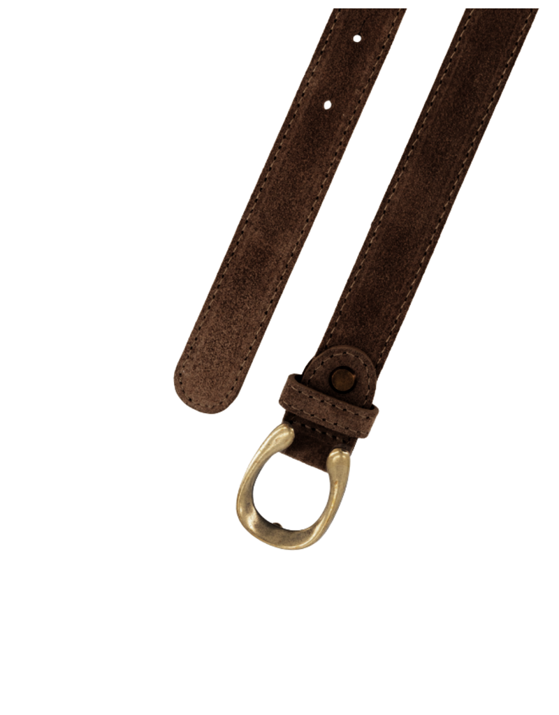 21Jewelz Smalle musthave riem - suede bruin