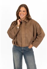 21Jewelz Trendy suede jasje - taupe