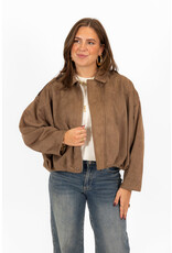 21Jewelz Trendy suede jasje - taupe