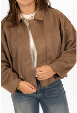 21Jewelz Trendy suede jasje - taupe