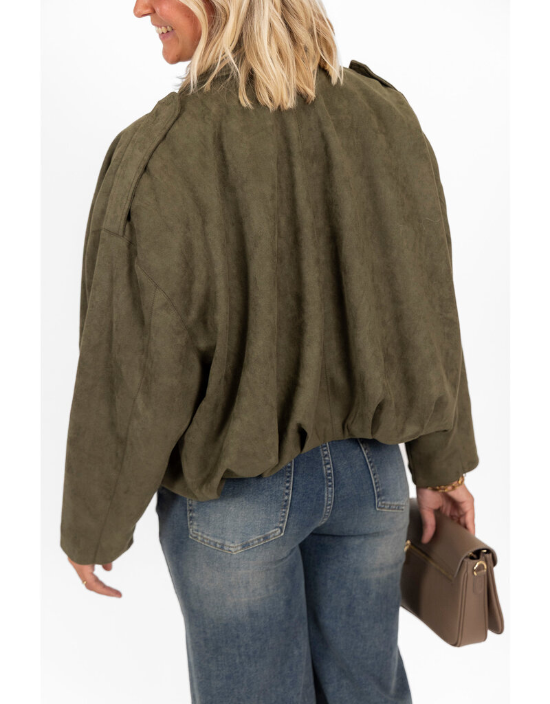 21Jewelz Trendy suede jasje - groen
