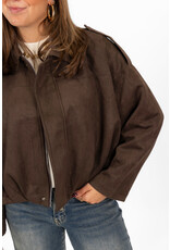 21Jewelz Trendy suede jasje - bruin