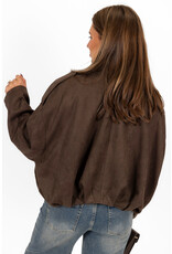 21Jewelz Trendy suede jasje - bruin