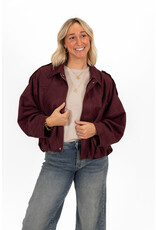 Trendy Suede Jasje - Bordeaux