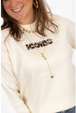 21Jewelz Sweater Iconic - ecru/panterprint
