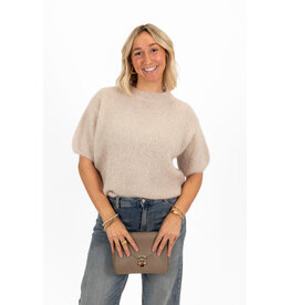 21Jewelz Wollige trui met korte mouwen - beige