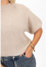 21Jewelz Wollige trui met korte mouwen - beige