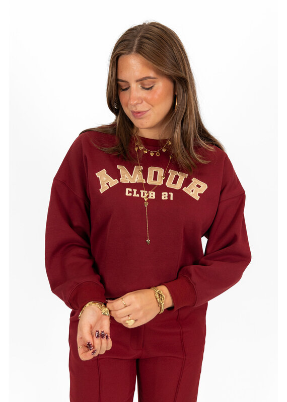 21Jewelz - The Label 21Jewelz | Sweater amour club 21 - bordeaux/beige