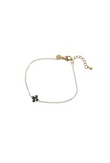 Go Dutch Label D&E - Stone Clover Bracelet - goud