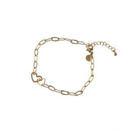 Go Dutch Label D&E - Linked Hearts Bracelet - goud