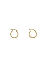 Go Dutch Label D&E - Fine Twist Hoop 20mm - goud