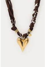 My Jewellery MyJewellery - Bruine bandana ketting met hartje - €19,99