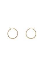 Go Dutch Label D&E - Fine Twist Hoop 30mm - goud