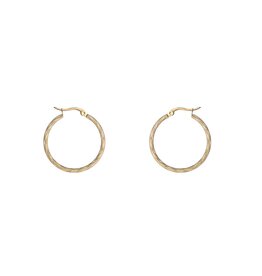 Go Dutch Label D&E - Fine Twist Hoop 30mm - goud