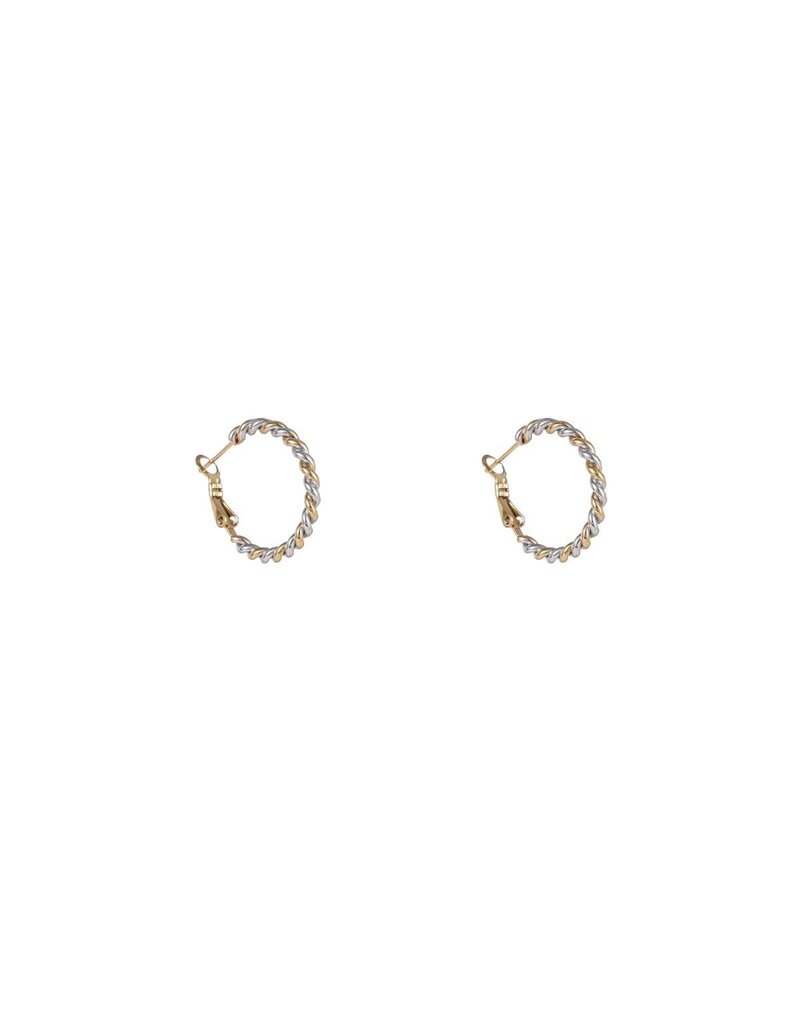 Go Dutch Label D&E - Twisted Hoop 2tone - goud
