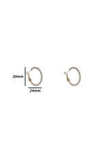 Go Dutch Label D&E - Twisted Hoop 2tone - goud