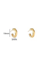 Go Dutch Label D&E - Twisted Small Creole - goud
