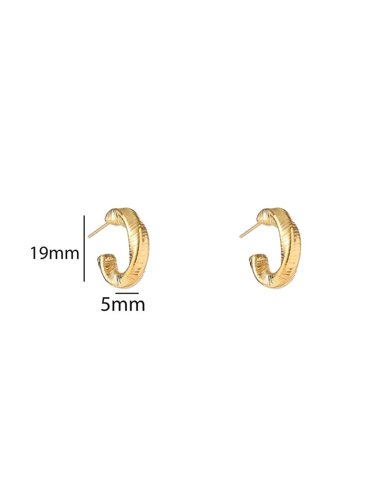Go Dutch Label D&E - Twisted Small Creole - goud