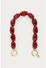 My Jewellery MyJewellery - Burgundy telefoonkoord met statement kralen - €25.99