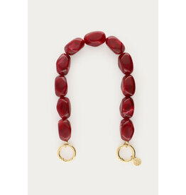 My Jewellery MyJewellery - Burgundy telefoonkoord met statement kralen - €25.99
