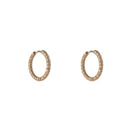 Go Dutch Label D&E - Hammered Hoop 17mm - goud