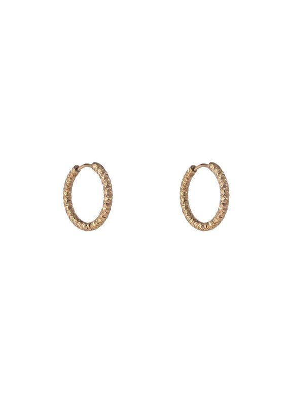 Go Dutch Label D&E - Hammered Hoop 17mm - goud