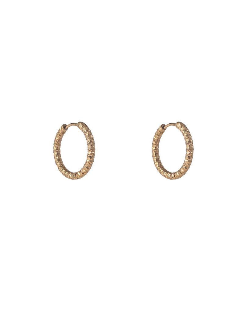Go Dutch Label D&E - Hammered Hoop 17mm - goud