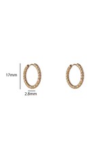 Go Dutch Label D&E - Hammered Hoop 17mm - goud
