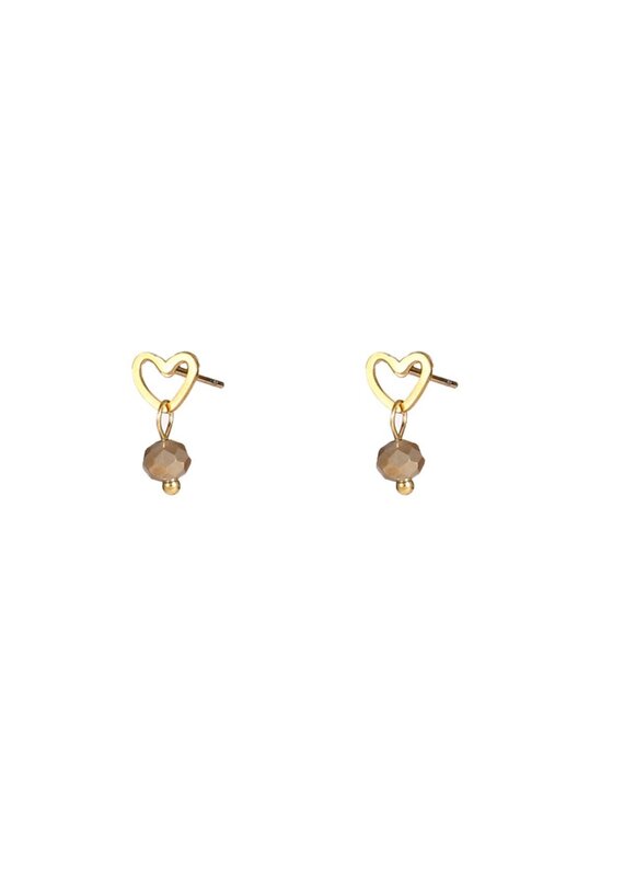 Go Dutch Label D&E - Bead Stud - coffee