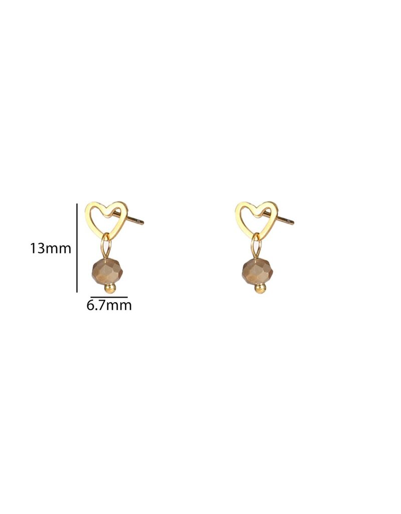 Go Dutch Label D&E - Bead Stud - coffee