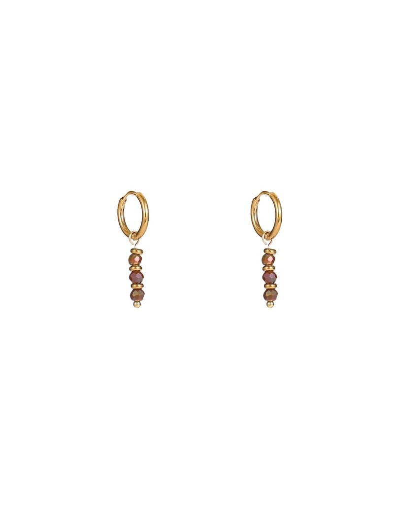 Go Dutch Label D&E - Triple Bead Hoop - coffee