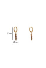 Go Dutch Label D&E - Triple Bead Hoop - coffee