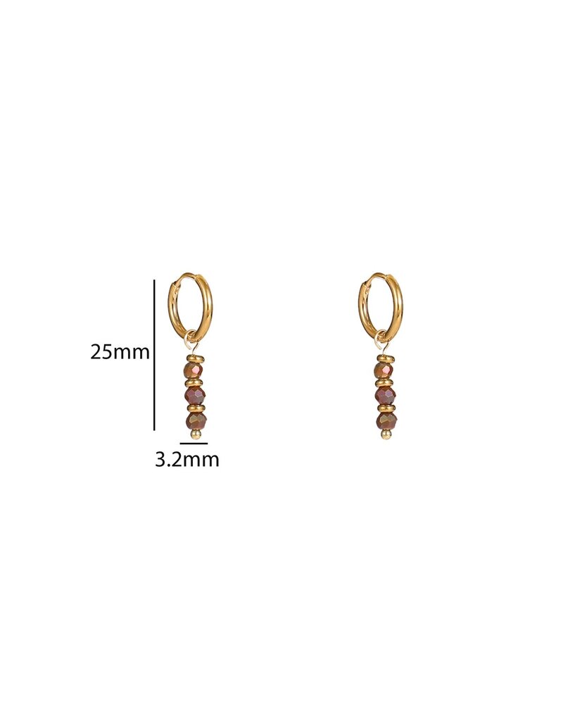 Go Dutch Label D&E - Triple Bead Hoop - coffee