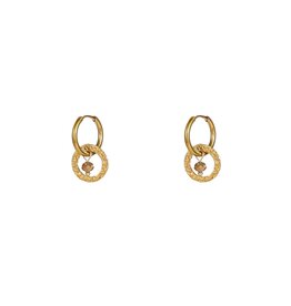 Go Dutch Label D&E - Double Round Bead Hoop  - coffee