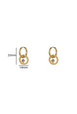 Go Dutch Label D&E - Double Round Bead Hoop  - coffee