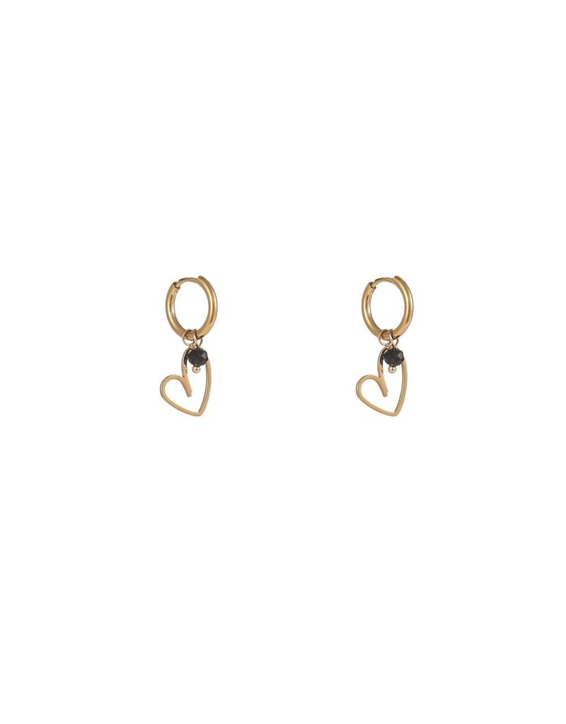 Go Dutch Label D&E - Open Heart Hoop - zwart