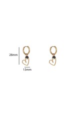 Go Dutch Label D&E - Open Heart Hoop - zwart