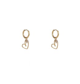 21Jewelz D&E - Open Heart Hoop - goud