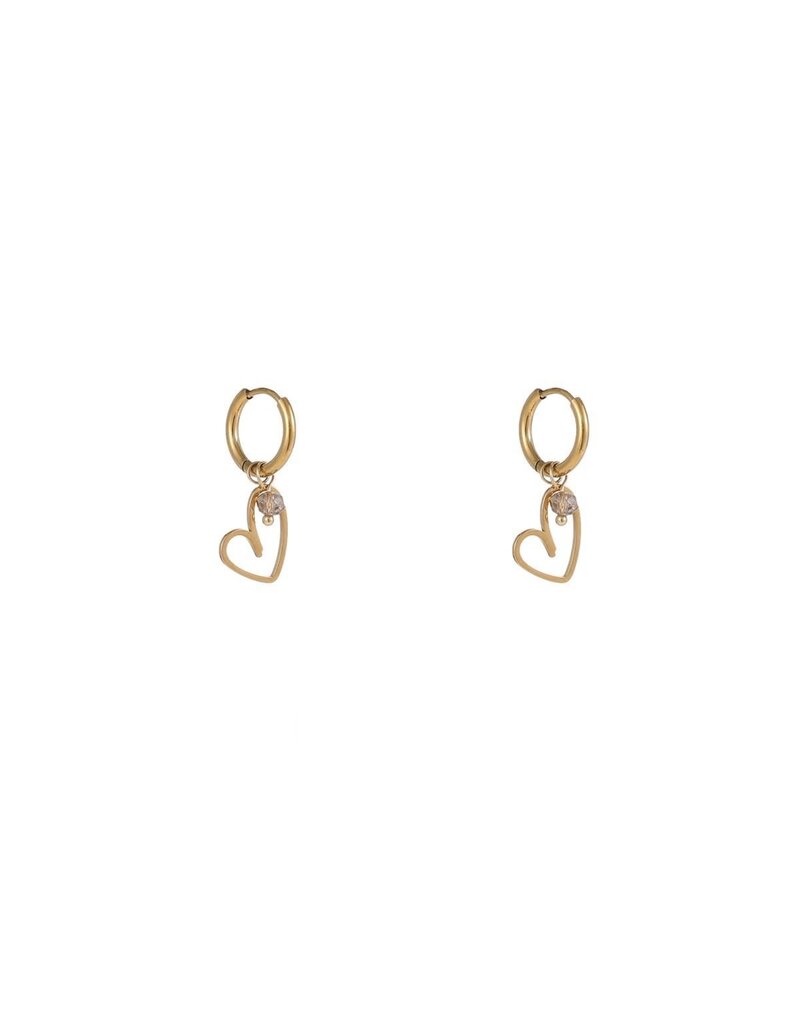 21Jewelz D&E - Open Heart Hoop - goud
