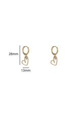 21Jewelz D&E - Open Heart Hoop - goud