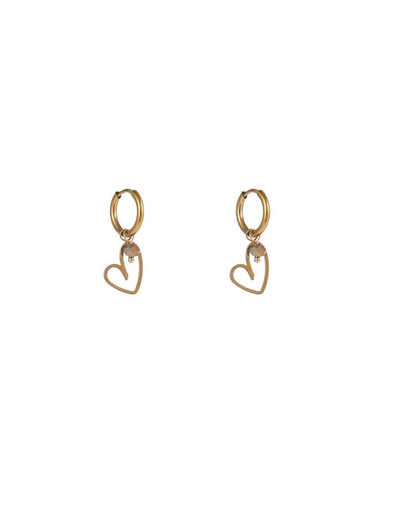Go Dutch Label D&E - Open Heart Hoop - coffee