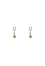 Go Dutch Label D&E - Long Heart Bead Hoop - goud