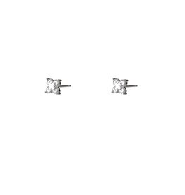 Go Dutch Label D&E - Sprakle Clover Stud - zilver